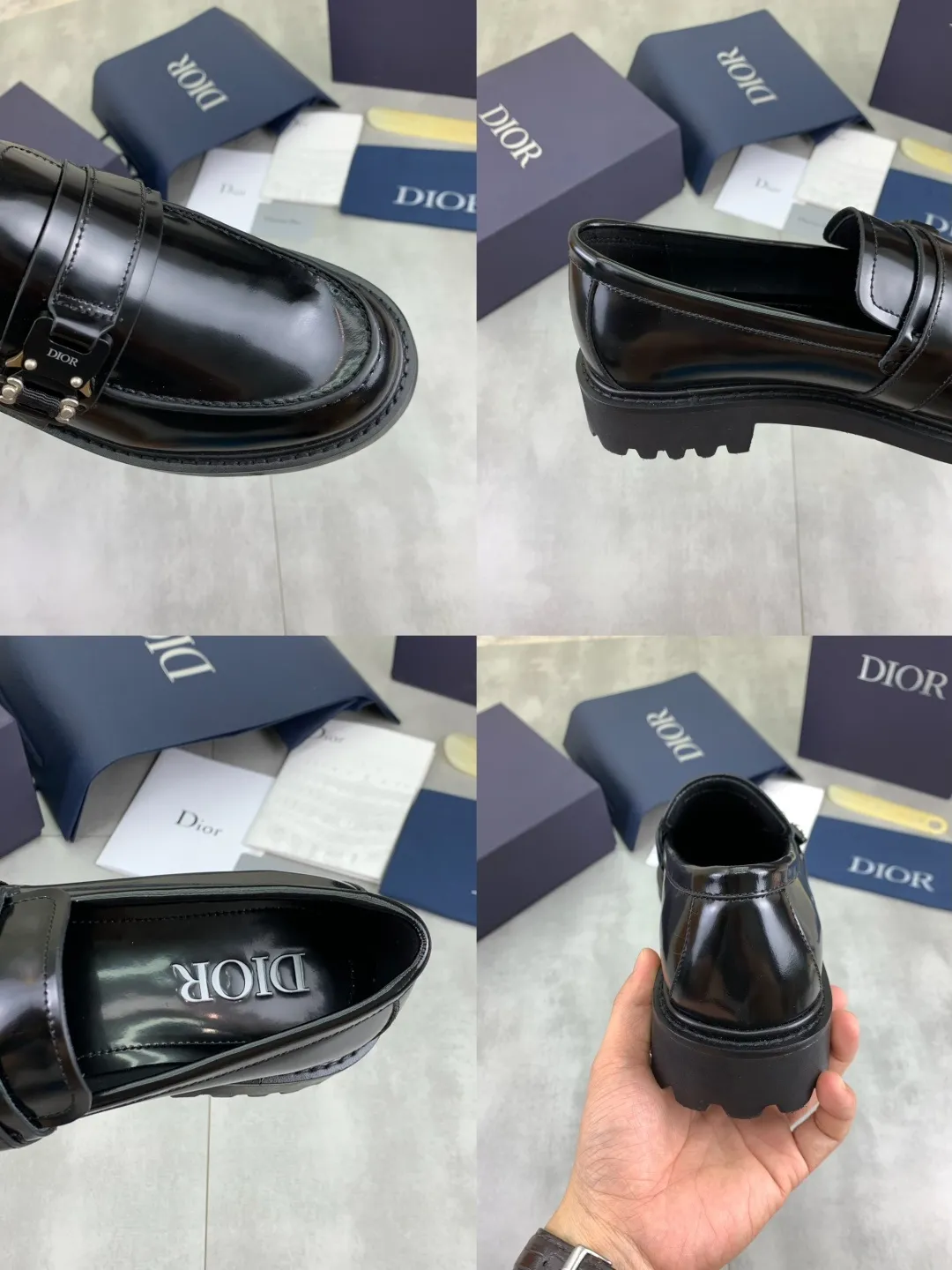 Men's shoes 💰P680 new model, high quality 💎💎💎 water-dyed cow lining, original quality Dior —🆘.Dior original purchase, high-end business leather shoes, fabric: imported from Italy open edge beaded cowhide material ➕ water-dyed cow lining / cowhide feet ➕ special original rubber outsole, fine workmanship, real thing ^_^ Photographed 🎬size: 39-44 (38 45 (customized)